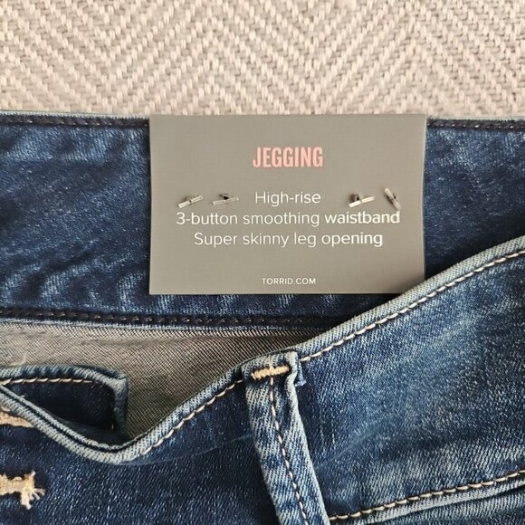 Torrid Jeans Women's 20R Super Soft High Rise Jegging Dark Wash New With Tags - Picture 10 of 16